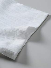 Manfinity RSRT Men's Solid Color Short Sleeve Single-Breasted Shirt And Shorts Casual Suit Men Linen Outfit Summer Wear For Men Men Resort Wear White Beach Outfit For Men Men Linen Shirt And Shorts Set