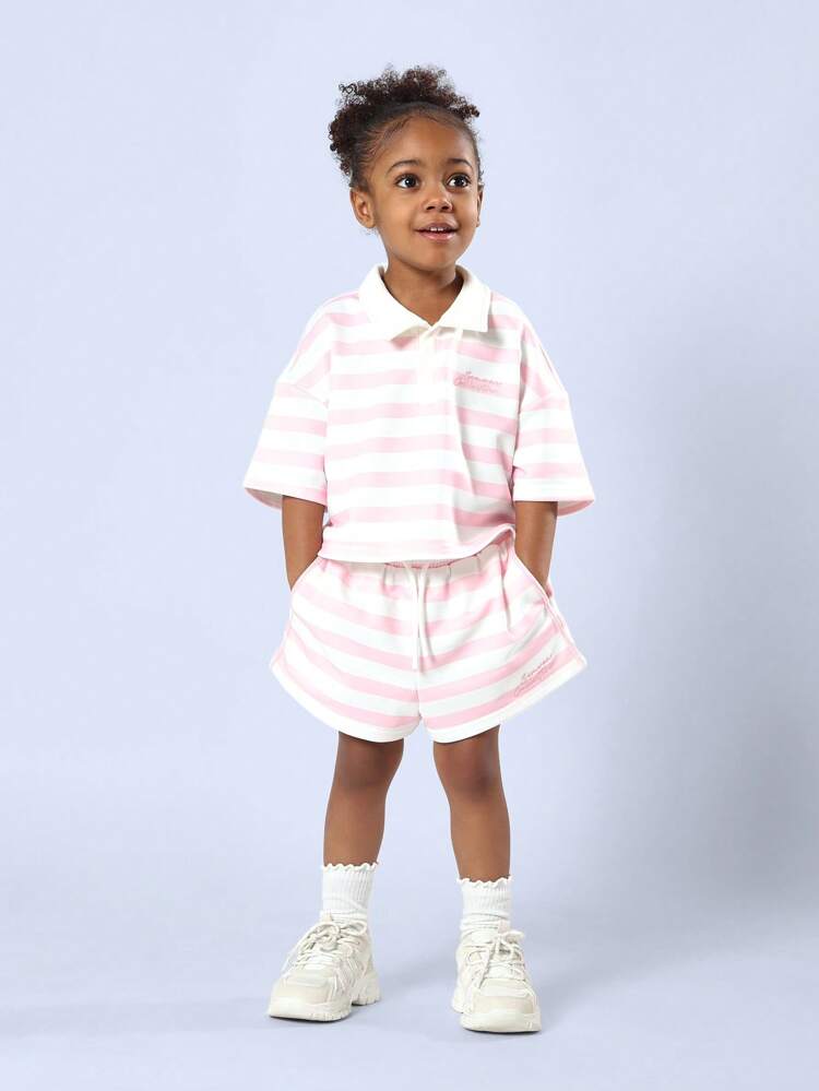 Ensemble polo rayé avec short assorti