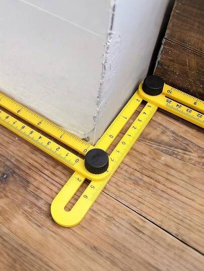 1pc Ultimate Multi Fold Ruler - Versatile Measuring Tool With Durable ABS Construction, Precision Four-Panel Design For Multi-Angle, Four-Sided & Corner Measurements, Compact Folding Option