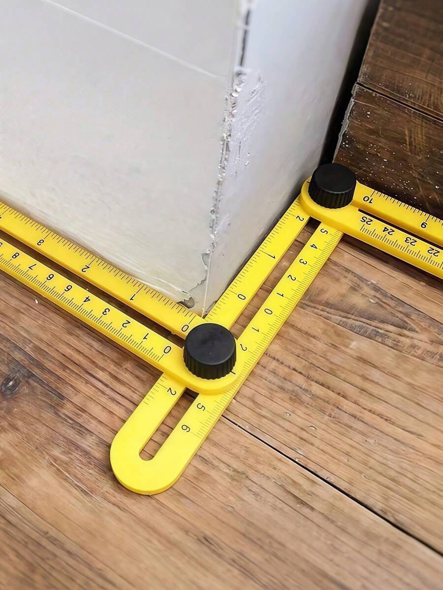 1pc Ultimate Multi Fold Ruler - Versatile Measuring Tool With Durable ABS Construction, Precision Four-Panel Design For Multi-Angle, Four-Sided & Corner Measurements, Compact Folding Option