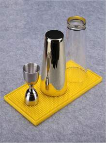 SHEIN 1pc 11.81*5.91in Suitable For Kitchen Bar KTV Coffee Bar Rectangular PVC Soft Rubber Coaster Thickened Rubber Mat Non-Slip Water-Proof Drain Mat Drying Bowl Mat Multiple Colors Available - Multicolor - View 8