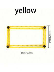 1pc Ultimate Multi Fold Ruler - Versatile Measuring Tool With Durable ABS Construction, Precision Four-Panel Design For Multi-Angle, Four-Sided & Corner Measurements, Compact Folding Option