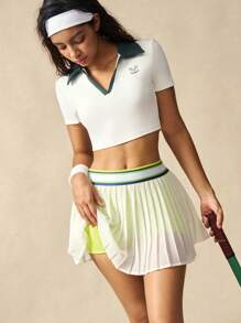 VARSIVA Shorts sportivi estivi casual con piega e righe a contrasto - Multicolore - Visualizzare 10
