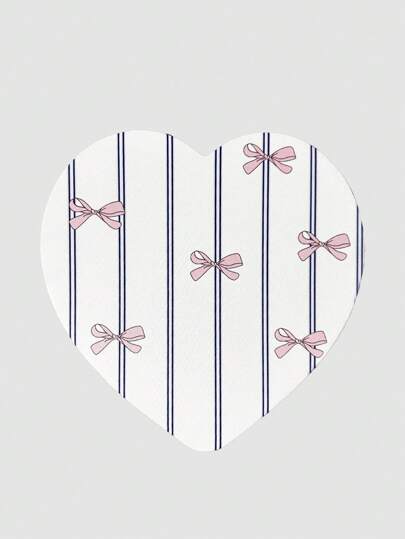 Kawaii Alfombrilla de ratón antideslizante, resistente al agua, duradera y gruesa con forma de moño de estilo de dibujos animados