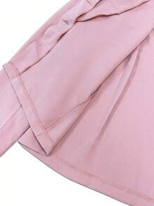 Elenzga Blazer élégant et mode pour femme, style décontracté pour le travail, avec une conception de col asymétrique, manches longues et ouverture sur le côté de la taille, en couleur unie