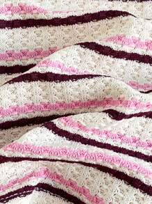 SHEIN 可爱夏季百搭女童针织条纹无袖Polo衫 - 彩色 - 查看 4