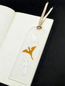 2pcs Dragon Acrylic Bookmark Set - Fantasy Book Lover Gifts, Fourth Wing Inspired Page Savers