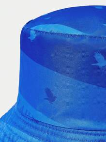 HARRY POTTER X SHEIN 1pc Reversible White Bucket Hat With Letter & Animal Patterns - White - View 4