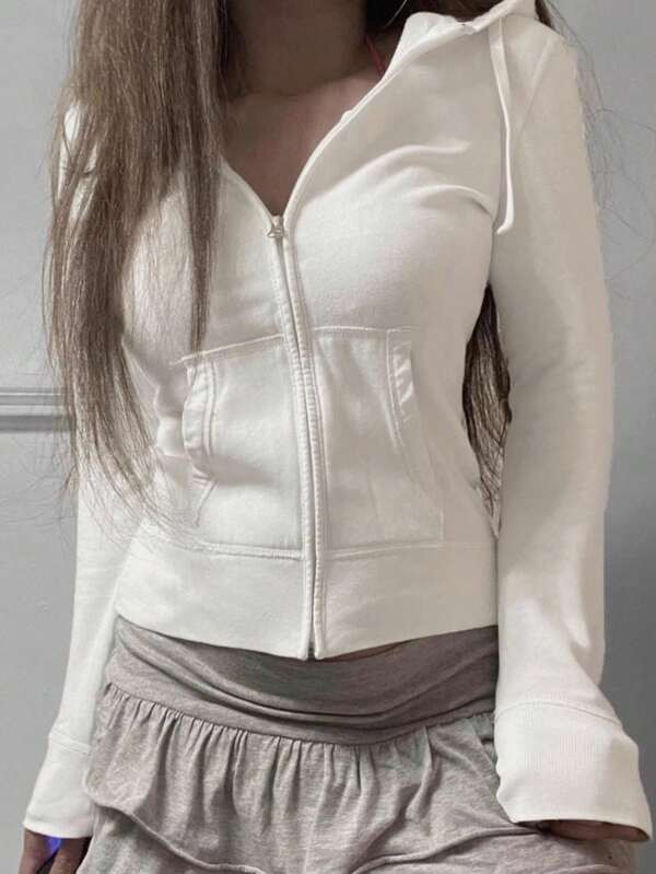DAZY Neuer Herbst Schulanfang Taillierter Kapuzen-Damen-Sweatshirt