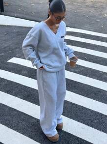 Muchica 字母贴片落肩运动衫和运动裤 - 彩色 - 查看 4