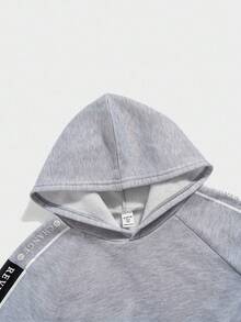 Teen Boys Back To School Floral Gray Streetwear Sweatshirt And Pants 2-Piece Set, Casual Collegiate Comfortable Fashion Minimalist Versatile Soft Fabric Suitable For Daily, School, Travel, Outdoor Activity Grey Sweatpants Set Grey Hoodie And Sweatpants Set Grey Sweatsuit  Tracksuit Grey Hooded Sweatsuit Fall Autumn And Winter