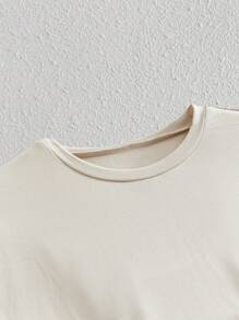 Manfinity VCAY Herren Lässiges Straßen-Alltags Dobermann Hund Illustration Muster T-Shirt, Beige Grafik Tee, Hellbraun Grafik Tee, Herren Grafik Tee, Hund Grafik Tee, Buchstabe Muster Tee - Khaki - Übersicht 5