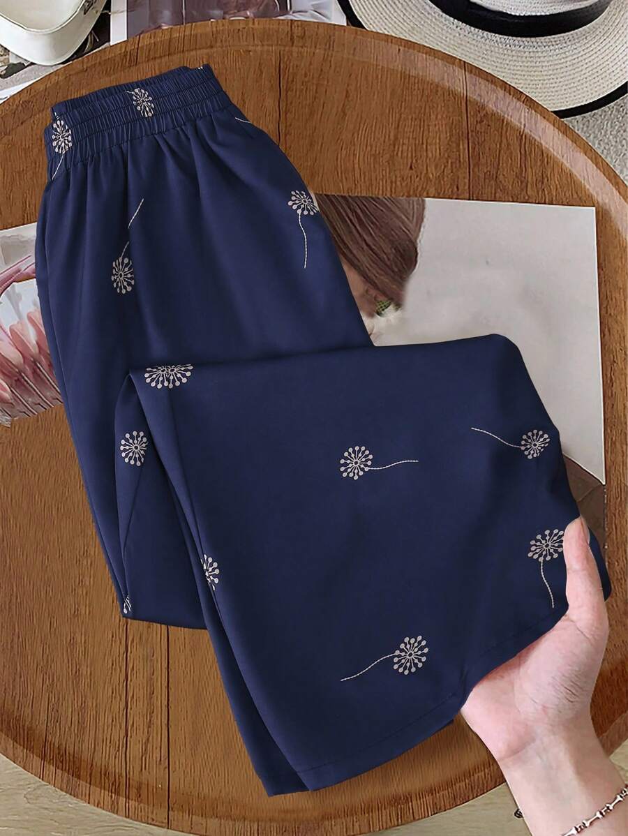 Rusticease 女士休闲百搭日常阔腿宽松弹力腰裤返校秋季女装复古款女士商务休闲女装夏季裤子阔腿裤两件套裤子套装女士裤子套装女士裤子套装