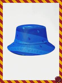 HARRY POTTER X SHEIN 1pc Reversible White Bucket Hat With Letter & Animal Patterns - White - View 2