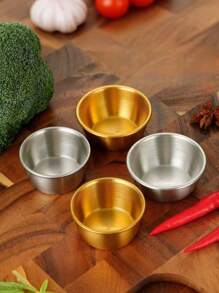 1/12 件不锈钢酱料蘸酱碗，45 毫升迷你调味杯，可重复使用的调味盘，适合家庭和餐厅使用，圣诞礼物