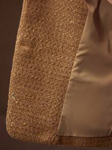 MOTF PREMIUM STEREO FLORAL SEQUINS BUTTON UP WAISTCOAT - Khaki - View 8