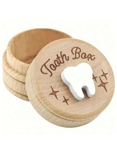 Caixa de madeira para fada do dente - perfeita para colecionar dentes e cabelos, lembrança de aniversário ideal e presente de decoração para casa