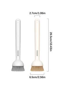 Madebyblanc 1 件套多功能家用锅刷套装 - 创意厨房懒人工具，具有液体挤压功能，长柄和可旋转清洁刷，适用于锅碗瓢盆 - 彩色 - 查看 4