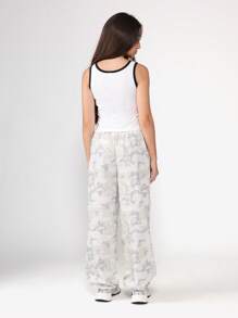 SUMWON Ensemble coordonné débardeur et pantalon large de combat Miss SMWN. Tenue pour l'été, festivals de rue. Collection deux pièces mode avant-gardiste