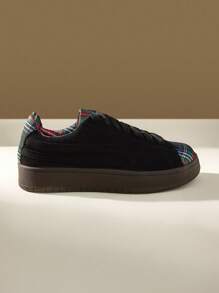 CUCCOO EASI 女士格纹拼接休闲百搭运动鞋