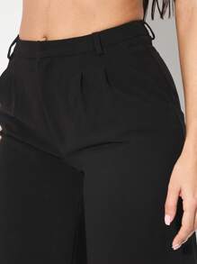 KIZN 女士定制百慕大短裤商务专业阔腿办公室夏季春秋季正装短裤及膝专业裤装短裤