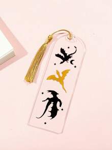 2pcs Dragon Acrylic Bookmark Set - Fantasy Book Lover Gifts, Fourth Wing Inspired Page Savers