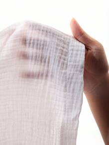 SHEIN EZwear 2件套女士纯色系带无袖衬衫和裤子休闲套装