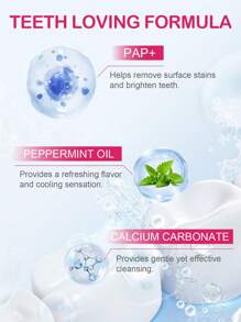 Slow Sunday PAP+ Teeth Whitening Powder, Mint, Peach, Get Rid Of  Smoke Stains, Coffee Stains, Tea Stains, Keep Your Mouth Clean And White, Good Choice For Wedding, Vacation, Beach, Travel EssentialsEaster Gifts, Suitable For Summer Oral Care - Pink - View 4