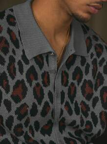 AXEPEAK Áo len nam cổ bẻ tay ngắn phong cách đường phố giản dị thời trang - Nhiều màu - Xem 6