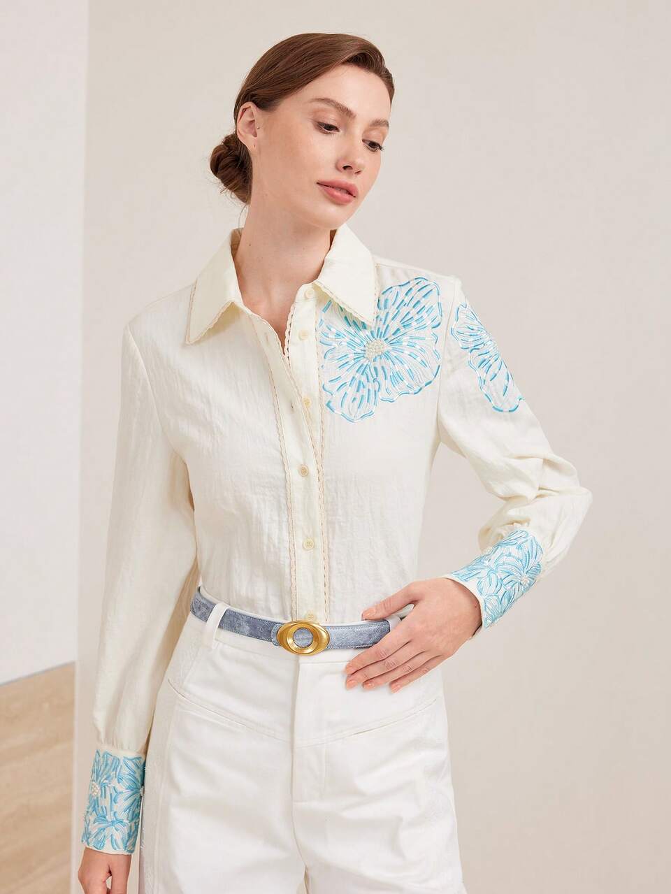 OVAL BUCKLE PU LEATHER BELT