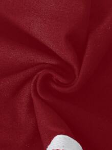 Sparklyn 条纹休闲学院风女生裤子 - 酒紅色 - 查看 8