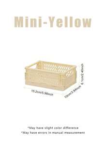 Foldable Storage Basket Collapsible Desktop Organizer With Handles Pastel & Vibrant Colors Plastic Storage Bin For Study Essentials Home Organization Room Decor Space Saving Shelf Organizer Table Tidy Must Have Household Organizers Multi-Use Decor Dorm Room Essentials Back To School Organization