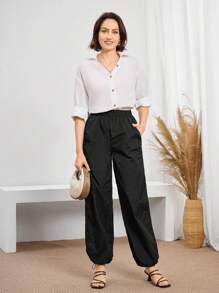 Miaspire Women's Casual Sun-Protective Trousers
Autumn Women's Drawstring Hem To Prevent UV Rays
Women's Daily Outing Clothes Women's Holiday Clothes
Women's Modest Pants
Women's Teacher Outfits For Women - Black - View 7