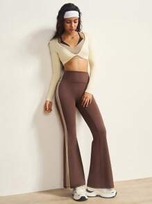 VARSIVA Damskie spodnie sportowe z wysokim stanem i kolorowymi blokami