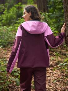 In My Nature Chaqueta cortavientos con capucha y bloques de color para mujer, chaquetas con capucha, chaquetas con bloques de color rosa y marrón, chaquetas con contraste de color, chaquetas casuales con cremallera frontal, chaquetas cortavientos para exteriores, chaquetas casuales para exteriores, chaquetas para senderismo, chaquetas casuales para mujer, chaquetas para correr, chaquetas para senderismo para mujer, chaquetas de activewear, abrigos de otoño e invierno, chaquetas abrigadas, chaquetas para senderismo al aire libre, chaquetas transpirables, chaquetas versátiles, chaquetas para senderismo al aire libre con bolsillos, chaquetas gruesas MANTENER CALIENTE, chaquetas de softshell, chaquetas impermeables, chaquetas de moda para mujer, impermeables, chaquetas repelentes al agua, chaquetas acolchadas - Rosa - Ver 7