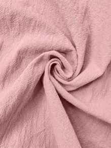 INAWLY Women Summer Solid Color Single Button Vest And Loose Casual Pants With Pockets Two-Piece Set - Dusty Pink - View 4