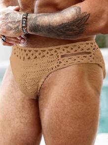 Surfspeed Men's Solid Color Hollow Design Briefs - Multicolor - View 5