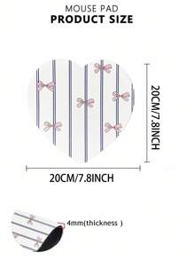 ROMWE Kawaii Cartoon Cute Bowknot Shaped Anti-Slip Waterproof Durable Thick Mouse Pad - White - View 3