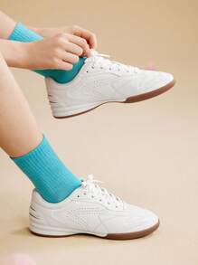 CUCCOO EASI Sepatu Sneakers Kasual Wanita Nyaman dengan Sol Tebal - Putih - View 1