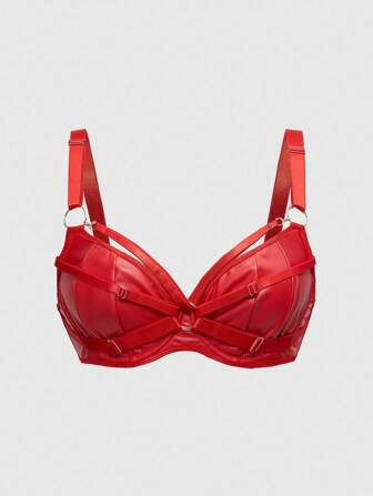 Grunge Punk Modische gotische Stahlknochen-BH aus PU