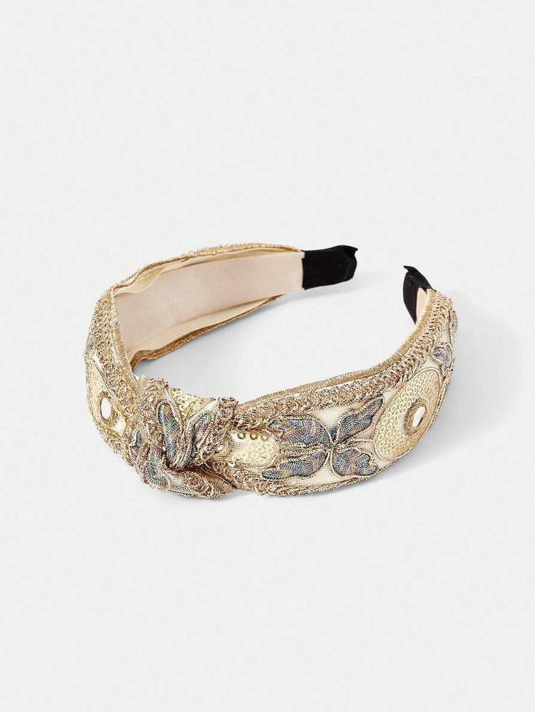 レース ラインストーン ヘッドバンド