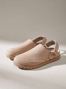 Solecia 女士低帮帆布滑板鞋，新款时尚休闲运动鞋，百搭运动鞋，秋季小白鞋，鞋垫拖鞋，绒面革软木拖鞋，女式封闭式木屐 - 卡其色 - 查看 6