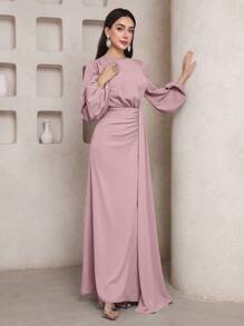 Veilorie Women's Extra Long Dress, Fashionable For Summer Occasion Dresses   Tea Party Dress   Birthday Women Outfits - Pink - View 6