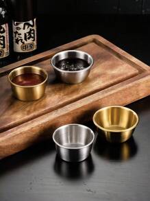 1/12 件不锈钢酱料蘸酱碗，45 毫升迷你调味杯，可重复使用的调味盘，适合家庭和餐厅使用，圣诞礼物