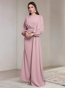 Veilorie Women's Extra Long Dress, Fashionable For Summer Occasion Dresses   Tea Party Dress   Birthday Women Outfits - Pink - View 5