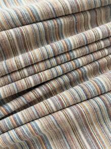 Comfortcana 棉麻纹理条纹系带腰部舒适休闲大码裤子 - 彩色 - 查看 7