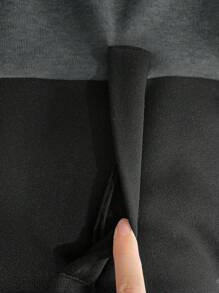 EMERY ROSE Chaqueta regular con capucha y bloques de color para mujer - Multicolor - Ver 6