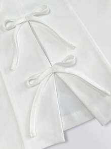 INAWLY Camiseta de tirantes con cuello halter y decoración de lazo para mujer, para verano