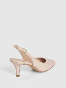 CUCCOO BIZCHIC أحذية نسائية من الجلد الصناعي ذات كعب عال ونعل مدبب ومثير، بلون بيج، لفصل الصيف والتخرج وحفلات الحفل والإجازات، تنزيلات صيفية، أساسيات أنيقة، ملابس العمل غير الرسمية، أنيقة لأعياد الميلاد والسنة الجديدة - لون مشمشي - مشاهدة 5