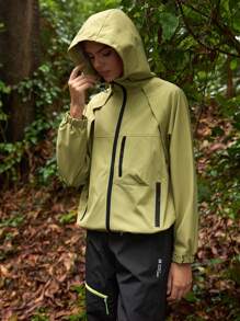 In My Nature 女式插肩袖前拉链连帽户外夹克 户外风衣夹克 户外休闲夹克 户外休闲夹克 浅绿色夹克、户外徒步夹克、女式休闲夹克、女式跑步夹克、女式徒步防晒夹克、运动服夹克、秋季外套、保暖夹克、户外徒步夹克、透气夹克、多功能夹克、带口袋的户外徒步夹克外套、厚夹克保暖、软壳夹克 保暖厚夹克 - 薄荷綠 - 查看 1